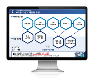 AI 교육 플랫폼 전환을 위한 컨설팅 시스템 화면